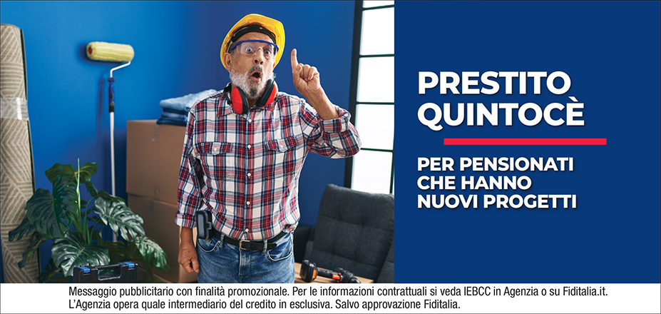 Agenzia Torino S.r.l. Fiditalia | Torino, Collegno, Settimo Torinese | Cessione del Quinto Quintocè - Un consulente dedicato per i progetti di dipendenti e pensionati. Messaggio pubblicitario con finalità promozionale. Per le informazioni contrattuali si veda IEBCC in Agenzia o su Fiditalia. it. L’Agenzia opera quale intermediario del credito in esclusiva. Salvo approvazione Fiditalia.